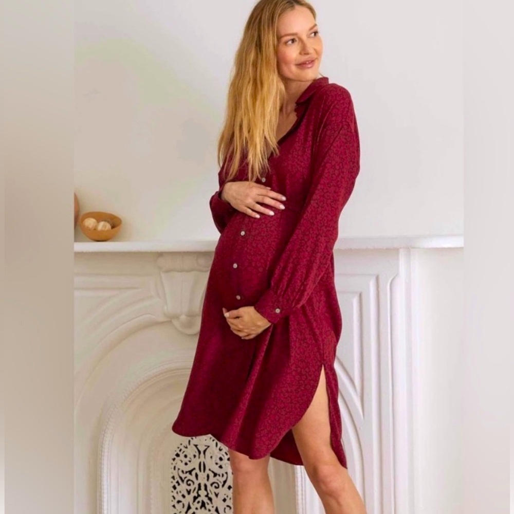 Hatch Maternity The Kaia Shirt Dress - size 0 (fits size XS & S)
